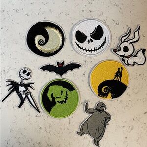 Nightmare Before Christmas Embroidered Patch Set